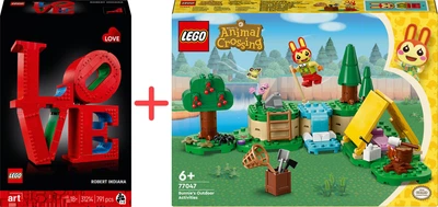 Набір конструкторів LEGO Art LOVE 791 деталь + Animal Crossing Активний відпочинок Bunnie 164 деталі (31214_77047)
