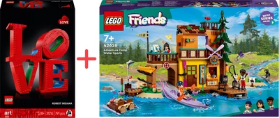 Набір конструкторів LEGO Art LOVE 791 деталь + Friends Водні види спорту в таборі пригод 628 деталей (31214_42626)