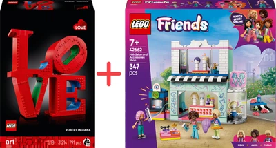 Набір конструкторів LEGO Art LOVE 791 деталь + Friends Перукарня та магазин аксесуарів 347 деталей (31214_42662)