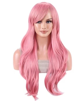 Перука жіноча рожева косплей, термоволокно DC WIG-104