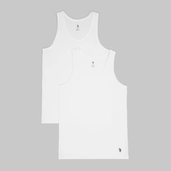 Набор маек нательных мужских U.S. Polo Assn 80189 M 2 шт White (8680557176483)
