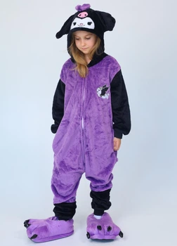Детская кигуруми Kuromi для девочек и подростков на молнии Kigurumi Куроми фиолетовый L 165-175 см (2062/2)