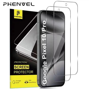 Защитное стекло PHENVEL 2.5D для Google Pixel 10, 10 Pro (Полностью прозрачное стекло)