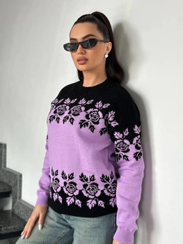 Женский джемпер Fashion 9LM_5073Lilac M Сиреневый (2000000947761)