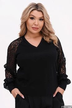 Жіночий пуловер Fashion 9MIS_496Black XL Чорний (2000000953120)