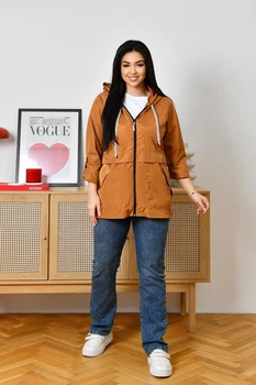 Женская ветровка Fashion 9EL_4387Orange L Оранжевая (2000000949789)