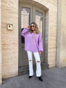 Женский джемпер Fashion 9LM_5047Lilac XL Сиреневый (2000000947921)
