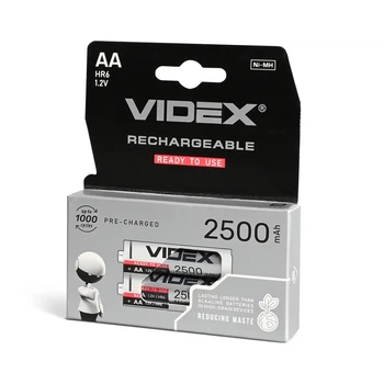 Акумулятор VIDEX Ni-MH AA HR06 2500mAh 2bl