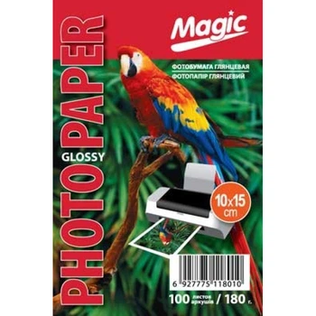Фотопапір Magic 10*15CM Глянцевий 180g (100 аркушів)