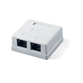 Розетка ATCOM UTP 8P8C RJ45 2 порти накладна біла 15254