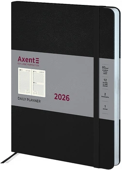 Щоденник Axent 2026 Grand Strong 195x255 мм 168 аркушів Чорний (8830-26-01-A)