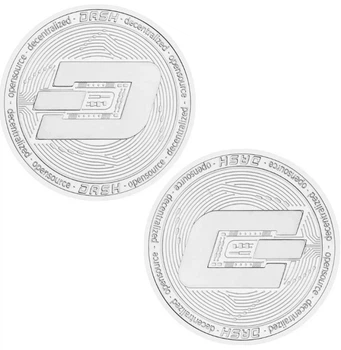 Сувенирная монета DASH (Даш) в пластиковой прозрачной коробке/чехле (530284940) Серебро