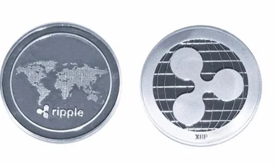 Сувенирная монета Рипл XRP RIPPLE в пластиковой прозрачной коробке/чехле (530284940) Серебро