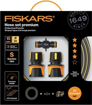 Набір із садовим шлангом Fiskars Premium 9 мм (3/8") 15 м Q4 (1027101)