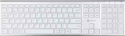 Klawiatura bezprzewodowa Powerton UltraSlim Multi-Device Bluetooth Silver (WPKBUS-S CZSK)