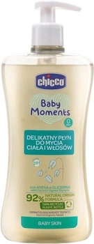 Лосьон для мытья тела и волос Chicco Baby Moments Деликатный С рождения + 500 мл (8058664138456)