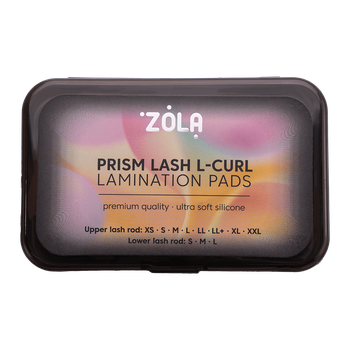 ZOLA Валики для ламінування Prism Lash L-Curl для верхніх (XS, S, M, L, LL, LL+, XL, XXL), 8 парта нижніх вій (S, M, L), 3 пари