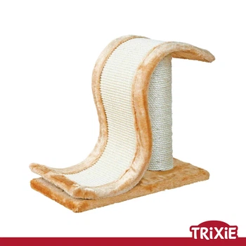 Дряпка-хвиля Trixie 4341 для котів Inca сизаль/плюш світло-коричнева 44х25х39 см (TX-4341) 4011905043418