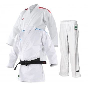 Комплект кимоно Adidas Fighter Slim Fit (2 куртки и 1 штаны) | белый | Adidas K220DNAKIT размер 155
