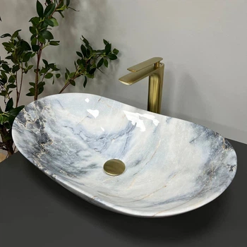 Умывальник (раковина) VBI TURIN GRANIT GLOSSY накладной