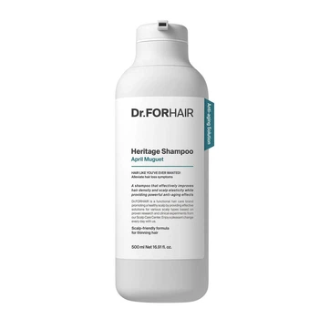 Шампунь для ослабленої шкіри голови та тонкого волосся Dr.FORHAIR Heritage Shampoo April Muguet, 500 мл
