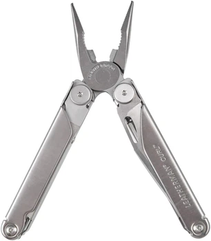 Мультитул Leatherman Curl из нержавеющей стали, клипса, 15 инструментов для ежедневного использования