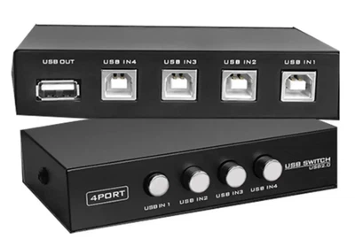 Коммутатор MT-1A4B-CF, 4 порта USB, 4-портовый коммутатор
