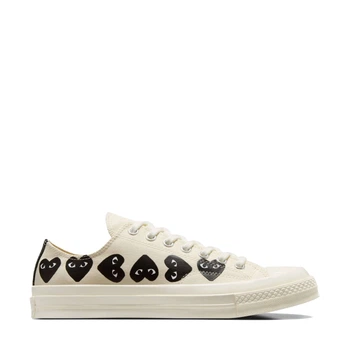 Чоловічі кеди Converse Chuck Taylor Vintage 70 X Comme des Garcons PLAY Multi Heart OX Milk/Black/Egret 39 Білий A08150C