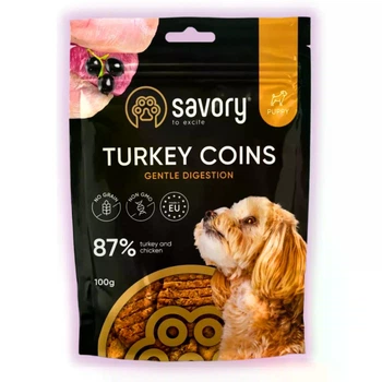 Лакомство для щенков джерки Savory с индейкой 100 г