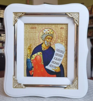 Икона Святой пророк Давид на крещение 19*17, сюжет 10*12 (2608)