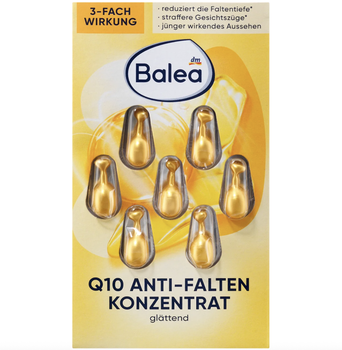 Сироватка проти зморшок Balea Q10 з поживним ефектом для гладкої шкіри, 7 капсул