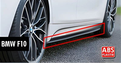 Боковые пороги DPT V-2 (глянцевый черный) для BMW 5 серии F-10/11/07 (2010-2016 гг.)