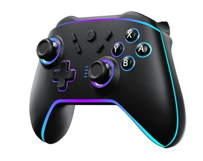 Беспроводной геймпад CKXTSH для Nintendo Switch/Switch OLED/Switch Lite, совместимый с Windows и Android, с RGB подсветкой, програ