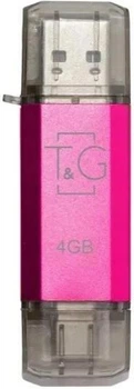 USB флеш T&G 009 Star Series 4GB USB Type-A/USB Type-C Fuchsia (TG009TC-4GFC)