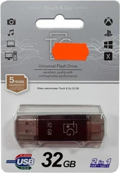 USB флеш T&G 009 Star Series 32GB USB Type-A/USB Type-C Black (TG009TC-32GBK)
