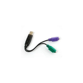 Адаптер Dynamode USB Type-A Male to 2x PS/2 чорний