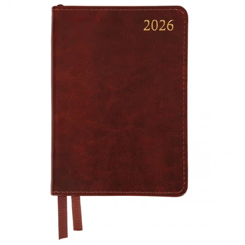 Щоденник-діловий записник А6 Leo Planner датований 2026 "Aldento", інтегральний, коричневий, 352 сторінки (252674)
