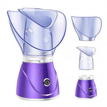 Паровая сауна для лица ингалятор 2в1 Отпариватель лица Professional Facial Steamer BY-1078 Osenjie 150 Вт Фиолетовая