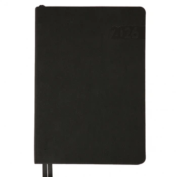 Ежедневник А5 Leo Planner датированный 2026 "Boss", мягкий, черный, 368 страниц