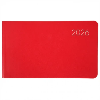 Еженедельник 10х17 см Leo Planner датированный 2026 "Glory", мягкий, красный, 128 страниц