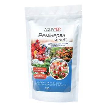Реминерализатор для аквариума AQUAYER GH/KH+ 330 г – химия для подготовки воды