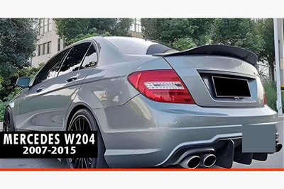 Спойлер DPT V-2 (глянцевый черный) для Mercedes C-Class W204 (2007-2015)