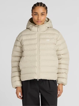 Куртка демісезонна коротка з капюшоном жіноча New Balance Puffer WO53500SHY XL Фісташкова (198686107196)