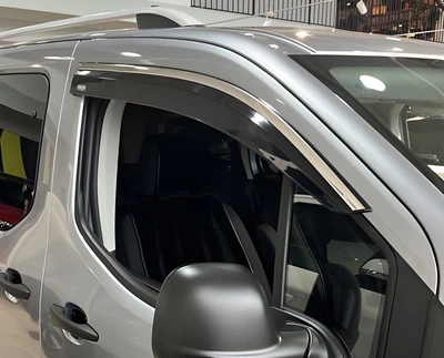 Хромированные ветровики Niken для Opel Combo 2019-2023 (2 шт), Ветровики для Opel Combo