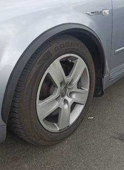 Комплект накладок на арки (4 шт, черные, ABS-пластик) для Audi A4 B6 (2000-2004)
