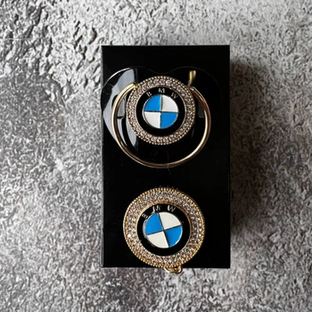 Пустушка соска з утримувачем зі стразами для хлопчика та дівчинки BMW чорна