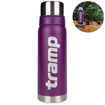 Термос питьевой Tramp Expedition Line. 0,75л. 26,5х8х8см. Фиолетовый. Термос для напитков UTRC-031.