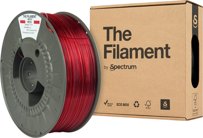 Filament do drukarek 3D Spectrum PETG 1.75 mm 1 kg Transparent Red (TF-24028)
