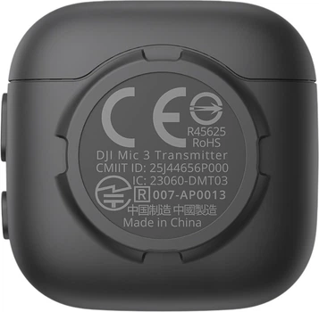 Бездротовий мікрофонний передавач DJI Pocket 2 Wireless Microphone Чорний (CP.OS.00000123.01)
