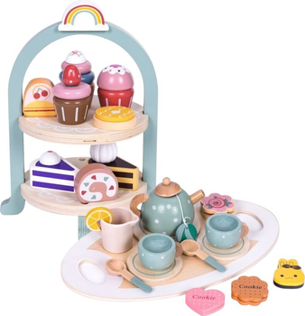 Zestaw do zabawy EcoToys Serwis do herbaty z ciastkami HM327785 (5905817004126)